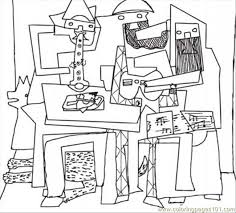 Many picasso works from the artarchive. Three Musicians By Pablo Picasso Coloring Page For Kids Free Painting Printable Coloring Pages Online For Kids Coloringpages101 Com Coloring Pages For Kids