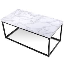 Iron and glass coffee table; Gymax Modern Rectangular Cocktail Coffee Table Metal Frame Living Room Furniture Walmart Canada