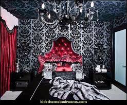 Damask Wallpaper Bordello Boudoir Style Gothic Decor Bedroom Gothic Bedroom Gothic Room