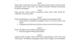 Oleh karena itu, perlu dibuat surat perjanjian kerjasama investasi. Contoh Surat Perjanjian Kerjasama Usaha Restoran Surat 35