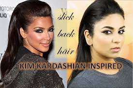 This hair style suits most face shapes. Kim Kardashian Inspired Slick Back Hair Youtube