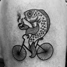 Like A Fish Needs A Bicycle Well It Does By Elliot Lang Via Ig Elliotlangtattoo Bicycle Bike Fishonabike Aa Fahrrad Tattoo Fahrrad Kunst Zeichnungen