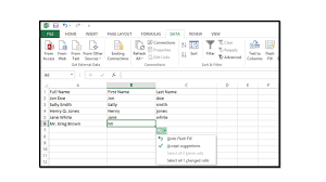 Using Flash Fill In Microsoft Excel 2013 Teachucomp Inc