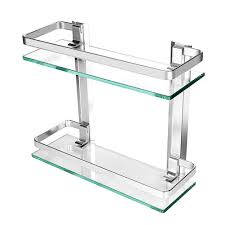 Maybe you would like to learn more about one of these? Janteelgo 2 Tier Bathroom Shelves Shower Caddy Bath Basket Storage Shelf Thick Tempered Glass Aluminum Wall Mounted Bathroom Shelf Rack Kitchen Storage Shelf 2 Tier Buy Online In Andorra At Andorra Desertcart Com Productid 51718927
