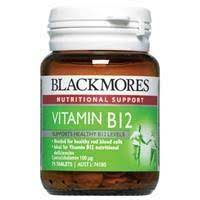 Vitamin bs, especially b12, are important for brain function, keeping blood cells healthy, making dna, boosting energy and strengthening the immune and nervous systems. Blackmores Vitamin B12 Cyanocobalamin 100mcg 75 Tablets Shopee Singapore