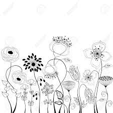 Floral Background Stock Vector - 16783494 Flower Line Drawings Flower Drawing Floral Background