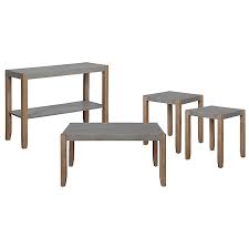 Please call us today to select your unique root console table. Alaterre Furniture Newport 4 Piece Faux Concrete Console Coffee And End Tables Set In Grey Bed Bath Beyond