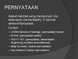 Tuliskan kalimat pernyataan kesediaan menerima sanksi apabila di kemudian hari ternyata contoh kalimat tersebut misalnya: Materi 1 Pernyataan Penghubung Pernyataan Jhon Enstein Wairata