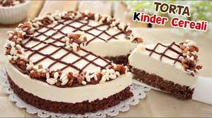 Torta Kinder Cereali Ricetta Facile Torta Fredda Al Riso Soffiato Youtube