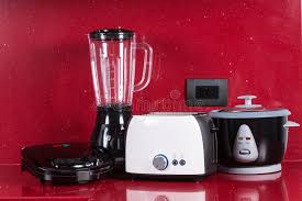 It's energy star rated and comes with optional ice maker and even a draft beer system! Household Appliances In Modern Kitchen Red Background Stock Photo Image Of Maker Equipment 61430360