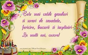Felicitari Frumoase De La Multi Ani Pentru Cuscra Cele Mai Calde Ganduri Si Urari De Sanatate Fericire Bucurii Si Impliniri Cuscra In 2020 Frame