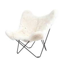 Patagonia Natural Sheepskin Butterfly Chair Chrome Frame Original Bkf Chair Ebay