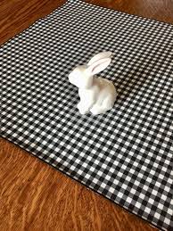 Black And White Table Runner Black White Check Table Topper Or Runner Holiday Table Runner Bunny Decor Black And White