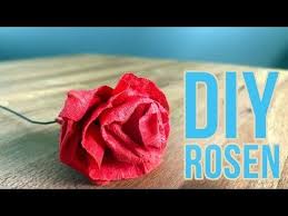 Rosen Geschenk Krepppapier Blumen Basteln Diy Valentinstag Muttertag Youtube Rosen Basteln Diy Valentinstag Fur Ihn Krepppapier