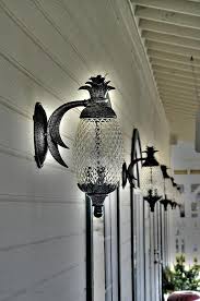 Amazing Pineapple Lanterns I Love The Way That They Line Up With The Windows On The Porch As Well Pineapple Lights Outdoor Lamp Porch Lighting