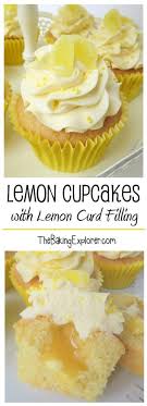 Lemon Cupcakes With Lemon Curd Filling The Baking Explorer In 2020 Lemon Cupcake Recipe Lemon Curd Filling Cupcake Recipes