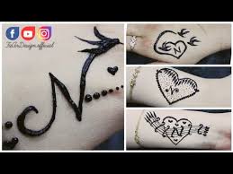 हेल्लो दोस्तों इस पोस्ट में मैंने a to z alphabet mehndi design के बारे में लिखा है जहाँ पर . Mehndi Design Heart Letter N Tattoo Designs