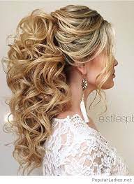 High Curly Ponytail Wedding Hair Wedding Ponytail Hairstyles Curly Prom Hair Hair Styles