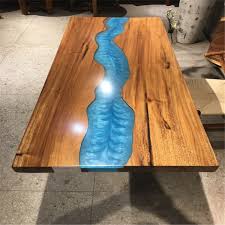 Round walnut table, mid century modern dining table, solid walnut wood, by nathan hunter. China Handcrafted Blue River Dining Tables With Matching Bench Custom Made Live Edge Poplar Wood Slabs Epoxy Resin Table China Wood Slab Resin Slab
