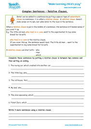 Relative clauses activities and games. Complex Sentences Relative Clauses Tmk Education