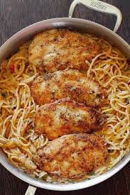 Chicken Pasta With Creamy Parmesan Sauce Will Be A Family Favorite Chicken Pasta Dishes Italian Chicken Pasta Chicken Dinner Recipes