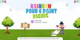 Rainbow Paint and Pour Picnic