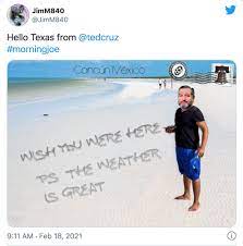 Ted cruz speaks to the media at the cancun international airport before boarding a plane back to texas photograph: Ted Cruz S Cancun Trip Texas Senator S Vacation During Middle Of Devastating Storm Mocked Online With Hilarious Memes