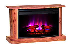 Displays a flat panel tv up to 50 at a maximum weight of 55 lbs. Amish Rustic Cedar Electric Fireplace Fireplace Electric Fireplace Transitional Living Room Furniture