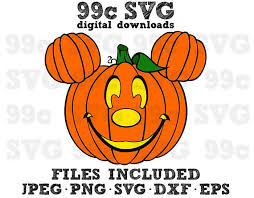 Download Mickey Mouse Pumpkin Svg Dxf Png Vector Cut File Cricut Design Nohat Free For Designer