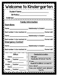 Student Information Sheet Kindergarten English And Spanish Student Information Sheet Student Information Welcome To Kindergarten