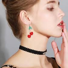 Amazon.com: T-ztoss 18K Gold Plated Vintage 3D Red Big Cherry Charm& Green  Crystal Leaf Fruit Tassel Women Hook Dangle Drop Earrings for Women(cherry  earrings): Clothing, Shoes & Jewelry