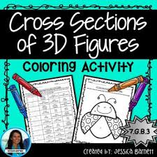 Cross Sections Of 3d Figures Coloring Page Maths Activities Middle School Middle School Math Math Activities