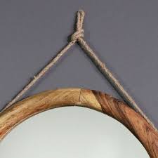Candles, clocks, decorative storage, frames & display boxes Large Round Rustic Wooden Wall Mirror