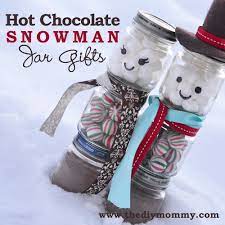 A Handmade Christmas Make A Snowman Hot Chocolate Jar Gift The Diy Mommy