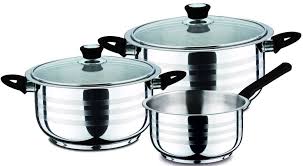 Swiss Home 5 Piece Stainless Steel Pot Pan Set Induction Bergner Pan Set Stainless Steel Pot Casserole Cooking