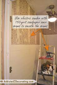 Bathroom Makeover Day 9 How To Remove Wallpaper Without Actually Removing Wallpaper Addicted 2 Decorating Bathroom Makeover Diy Home Improvement Painting Over Wallpaper