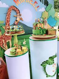 We're breaking out for birthday fun at child's name 3rd birthday party! Madagascar Birthday Party Ideas Photo 6 Of 28 Madagascar Party Dino Birthday Party Animal Themed Birthday Party