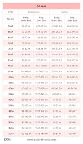 japanese jp and south korean ko bra sizes in centimeters