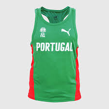 Equipamento principal tem pormenores em dourado em homenagem à conquista do euro 2016. Puma Performance Race Singlet Selecao Nacional Homem Loja Federacao Portuguesa De Atletismo