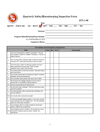Fire extinguisher daily check list pdf : 5s Housekeeping Inspection Checklist