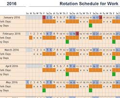 And for each general type, there are workers don't get more than three days off in a row. Rotation Schedule For Work Template Schedule Template Schedule Templates Excel Templates