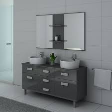 Une salle de bain moderne doit être confortable et répondre à vos besoins. Meuble De Salle De Bain Gris Taupe Meuble 2 Vasques Moderne Dis911gt Salledebain Online