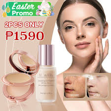 💯Ellen Ella 3-IN-1 Double Layer Powder. 1PC contains Ivory and Natural  Beige two shades. 🔥 1 COMPACT = 3 MAGICS: ✨Brighten under-eyes 👁️✨  ✨Contour cheekbones 💎 ✨BLUR pores like filter! 👍Non-heavy, Non-cakey.
