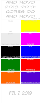 Nós temos cores específicas para o ano novo e cada uma delas representa o que nós queremos para o próximo ano. Faahcomics Ano Novo 2018 2019 Cores Do Ano Novo