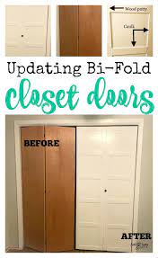 Updating Bi Fold Closet Doors Bifold Closet Doors Folding Closet Doors Closet Door Makeover