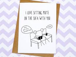 Anniversary Card Funny Card I Love Sitting Mute On The Sofa With You Funny Anniversary Cards Printable Anniversary Cards Funny Cards