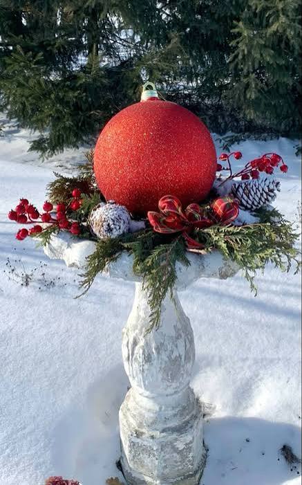 Christmas Bird Bath