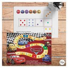 Palabras que dan entidad a todas esas muestras de ocio que se desarrollan en, efectivamente, una mesa. Juego De Mesa Cars Imprimible Con Dado Y Fichas Personalizado Juegos De Mesa Juegos Fichas