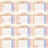 2021 calendar in printable format with: 1