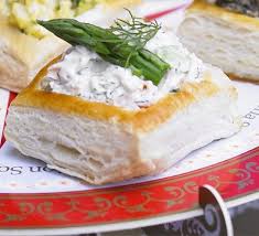 Smoked Trout Horseradish Asparagus Vol Au Vent Filling Recipe Apps Vol Au Vent Smoked Trout Trout